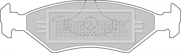 Borg & Beck BBP1118 - Тормозные колодки, дисковые, комплект www.autospares.lv