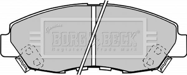 Borg & Beck BBP1187 - Тормозные колодки, дисковые, комплект www.autospares.lv