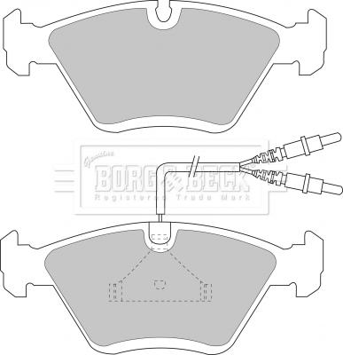 Borg & Beck BBP1135 - Bremžu uzliku kompl., Disku bremzes www.autospares.lv