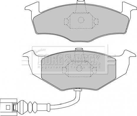 Borg & Beck BBP1846 - Тормозные колодки, дисковые, комплект www.autospares.lv