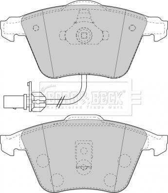 Borg & Beck BBP1841 - Тормозные колодки, дисковые, комплект www.autospares.lv