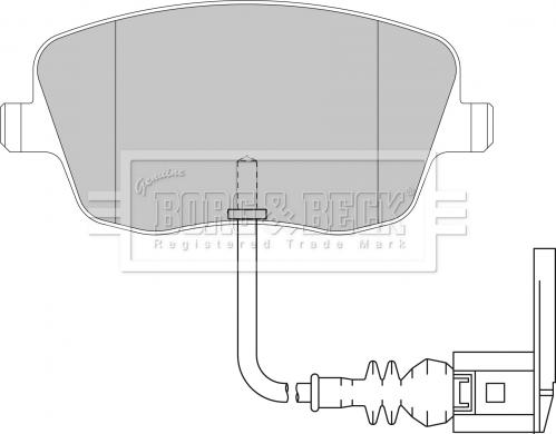 Borg & Beck BBP1855 - Bremžu uzliku kompl., Disku bremzes www.autospares.lv