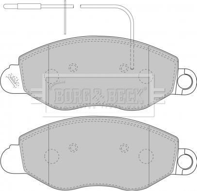 Borg & Beck BBP1850 - Bremžu uzliku kompl., Disku bremzes autospares.lv