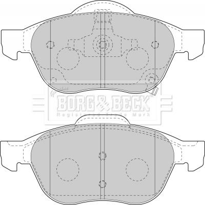 Borg & Beck BBP1857 - Bremžu uzliku kompl., Disku bremzes autospares.lv