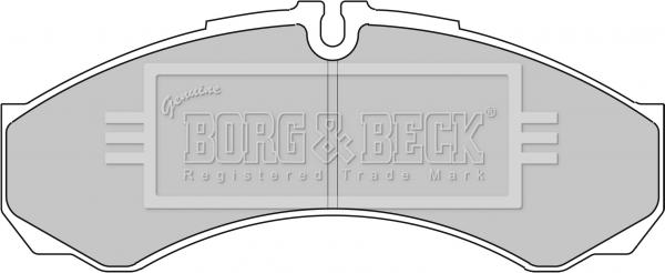 Borg & Beck BBP1862 - Bremžu uzliku kompl., Disku bremzes www.autospares.lv