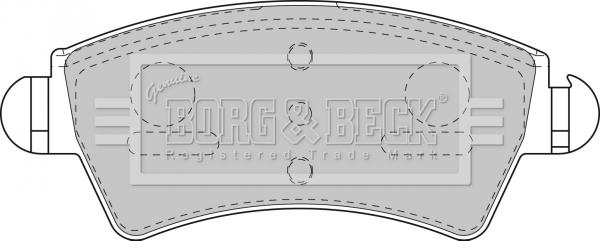 Borg & Beck BBP1805 - Bremžu uzliku kompl., Disku bremzes www.autospares.lv