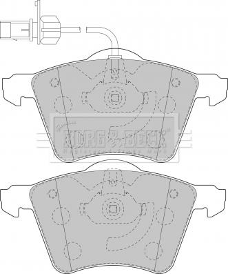 Borg & Beck BBP1800 - Bremžu uzliku kompl., Disku bremzes www.autospares.lv