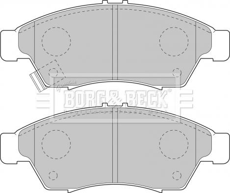 Borg & Beck BBP1802 - Тормозные колодки, дисковые, комплект www.autospares.lv