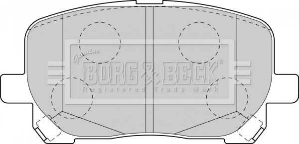 Borg & Beck BBP1837 - Bremžu uzliku kompl., Disku bremzes www.autospares.lv