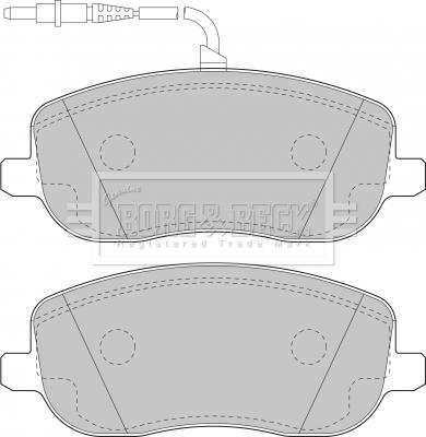 Borg & Beck BBP1826 - Bremžu uzliku kompl., Disku bremzes www.autospares.lv