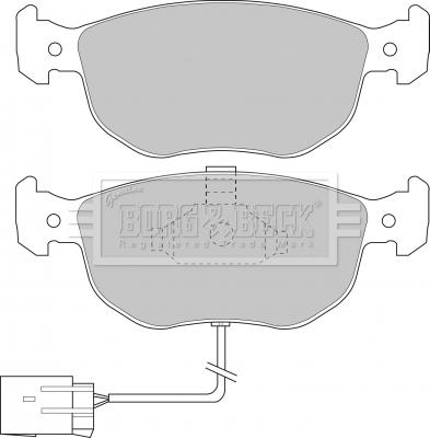 Borg & Beck BBP1394 - Bremžu uzliku kompl., Disku bremzes www.autospares.lv