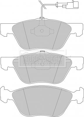 Borg & Beck BBP1396 - Bremžu uzliku kompl., Disku bremzes www.autospares.lv