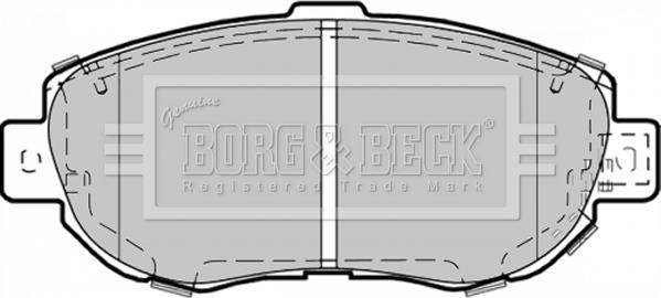 Borg & Beck BBP1353 - Bremžu uzliku kompl., Disku bremzes www.autospares.lv