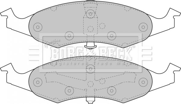 Borg & Beck BBP1368 - Bremžu uzliku kompl., Disku bremzes www.autospares.lv