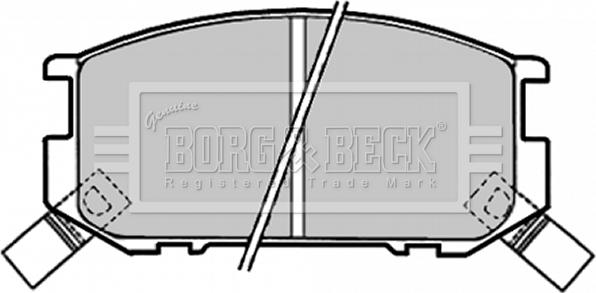 Borg & Beck BBP1318 - Тормозные колодки, дисковые, комплект www.autospares.lv