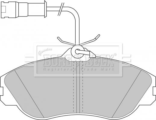 Borg & Beck BBP1324 - Тормозные колодки, дисковые, комплект www.autospares.lv