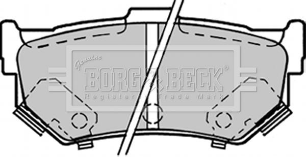 Borg & Beck BBP1298 - Bremžu uzliku kompl., Disku bremzes www.autospares.lv