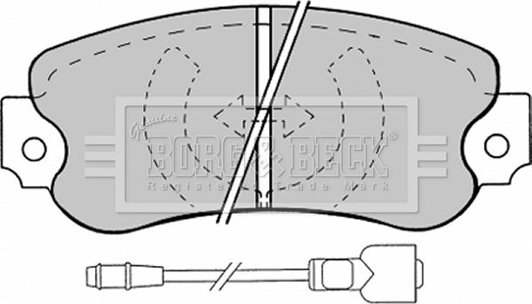 Borg & Beck BBP1258 - Bremžu uzliku kompl., Disku bremzes www.autospares.lv