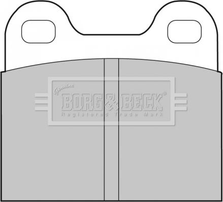 Borg & Beck BBP1260 - Тормозные колодки, дисковые, комплект www.autospares.lv