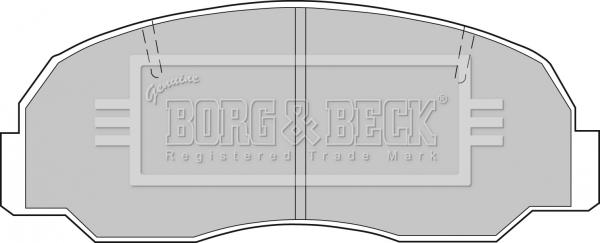 Borg & Beck BBP1206 - Тормозные колодки, дисковые, комплект www.autospares.lv