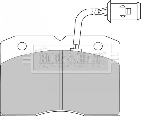 Borg & Beck BBP1202 - Bremžu uzliku kompl., Disku bremzes www.autospares.lv