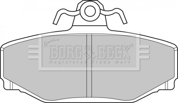 Borg & Beck BBP1218 - Bremžu uzliku kompl., Disku bremzes www.autospares.lv