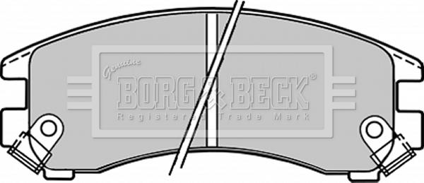 Borg & Beck BBP1223 - Тормозные колодки, дисковые, комплект www.autospares.lv