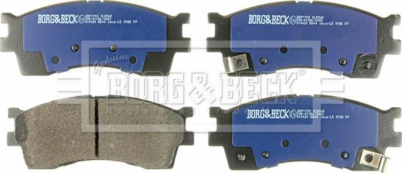 Borg & Beck BBP1792 - Тормозные колодки, дисковые, комплект www.autospares.lv