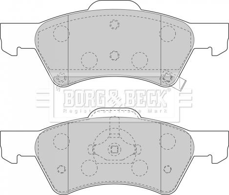 Borg & Beck BBP1745 - Bremžu uzliku kompl., Disku bremzes www.autospares.lv