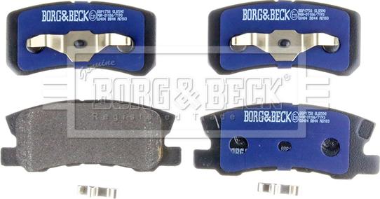 Borg & Beck BBP1758 - Brake Pad Set, disc brake www.autospares.lv