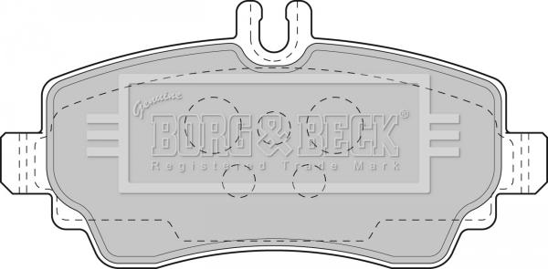 Borg & Beck BBP1752 - Bremžu uzliku kompl., Disku bremzes www.autospares.lv