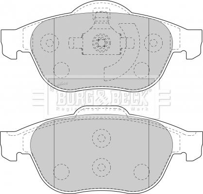 Borg & Beck BBP1764 - Bremžu uzliku kompl., Disku bremzes www.autospares.lv