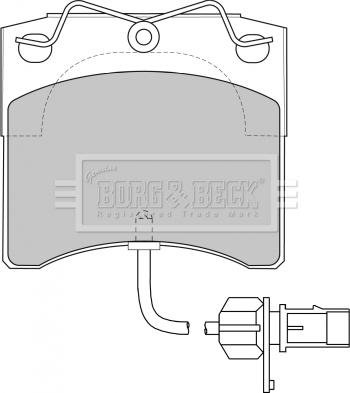 Borg & Beck BBP1702 - Bremžu uzliku kompl., Disku bremzes www.autospares.lv