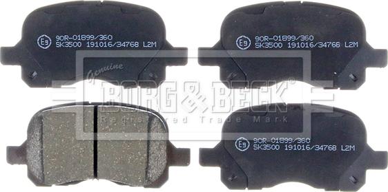 Borg & Beck BBP1771 - Тормозные колодки, дисковые, комплект www.autospares.lv