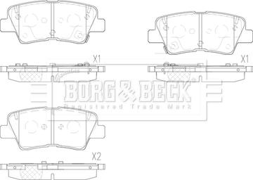 Borg & Beck BBP2901 - Bremžu uzliku kompl., Disku bremzes www.autospares.lv