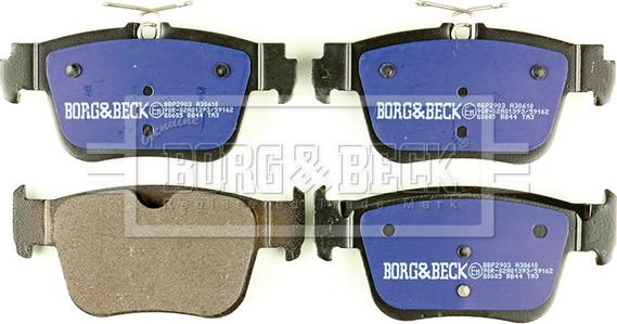 Borg & Beck BBP2903 - Bremžu uzliku kompl., Disku bremzes www.autospares.lv