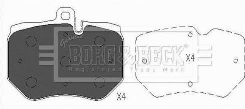 Borg & Beck BBP2492 - Bremžu uzliku kompl., Disku bremzes www.autospares.lv