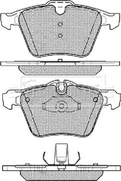 Borg & Beck BBP2444 - Bremžu uzliku kompl., Disku bremzes www.autospares.lv