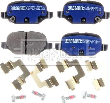 Borg & Beck BBP2440 - Bremžu uzliku kompl., Disku bremzes www.autospares.lv