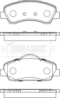 Borg & Beck BBP2442 - Bremžu uzliku kompl., Disku bremzes www.autospares.lv