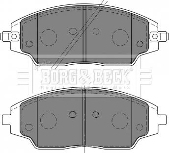 Borg & Beck BBP2459 - Bremžu uzliku kompl., Disku bremzes www.autospares.lv