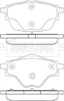 Borg & Beck BBP2451 - Bremžu uzliku kompl., Disku bremzes www.autospares.lv