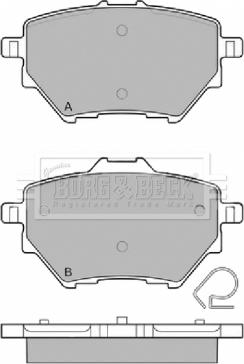 Borg & Beck BBP2452 - Bremžu uzliku kompl., Disku bremzes www.autospares.lv