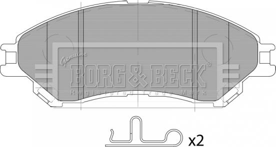 Borg & Beck BBP2465 - Brake Pad Set, disc brake www.autospares.lv