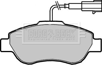 Borg & Beck BBP2416 - Тормозные колодки, дисковые, комплект www.autospares.lv