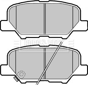 Borg & Beck BBP2410 - Bremžu uzliku kompl., Disku bremzes www.autospares.lv