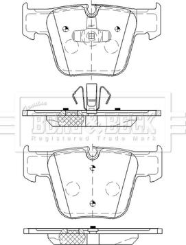 Borg & Beck BBP2417 - Bremžu uzliku kompl., Disku bremzes www.autospares.lv