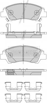 Borg & Beck BBP2484 - Bremžu uzliku kompl., Disku bremzes www.autospares.lv