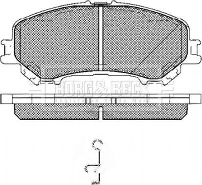 Borg & Beck BBP2487 - Bremžu uzliku kompl., Disku bremzes www.autospares.lv