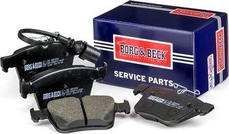 Borg & Beck BBP2592 - Тормозные колодки, дисковые, комплект www.autospares.lv